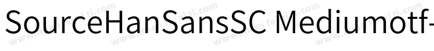 SourceHanSansSC Mediumotf字体转换